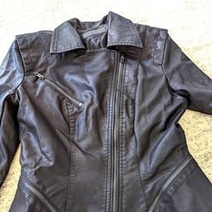 Blank NYC Faux leather moto jacket XS